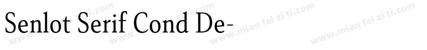 Senlot Serif Cond De字体转换